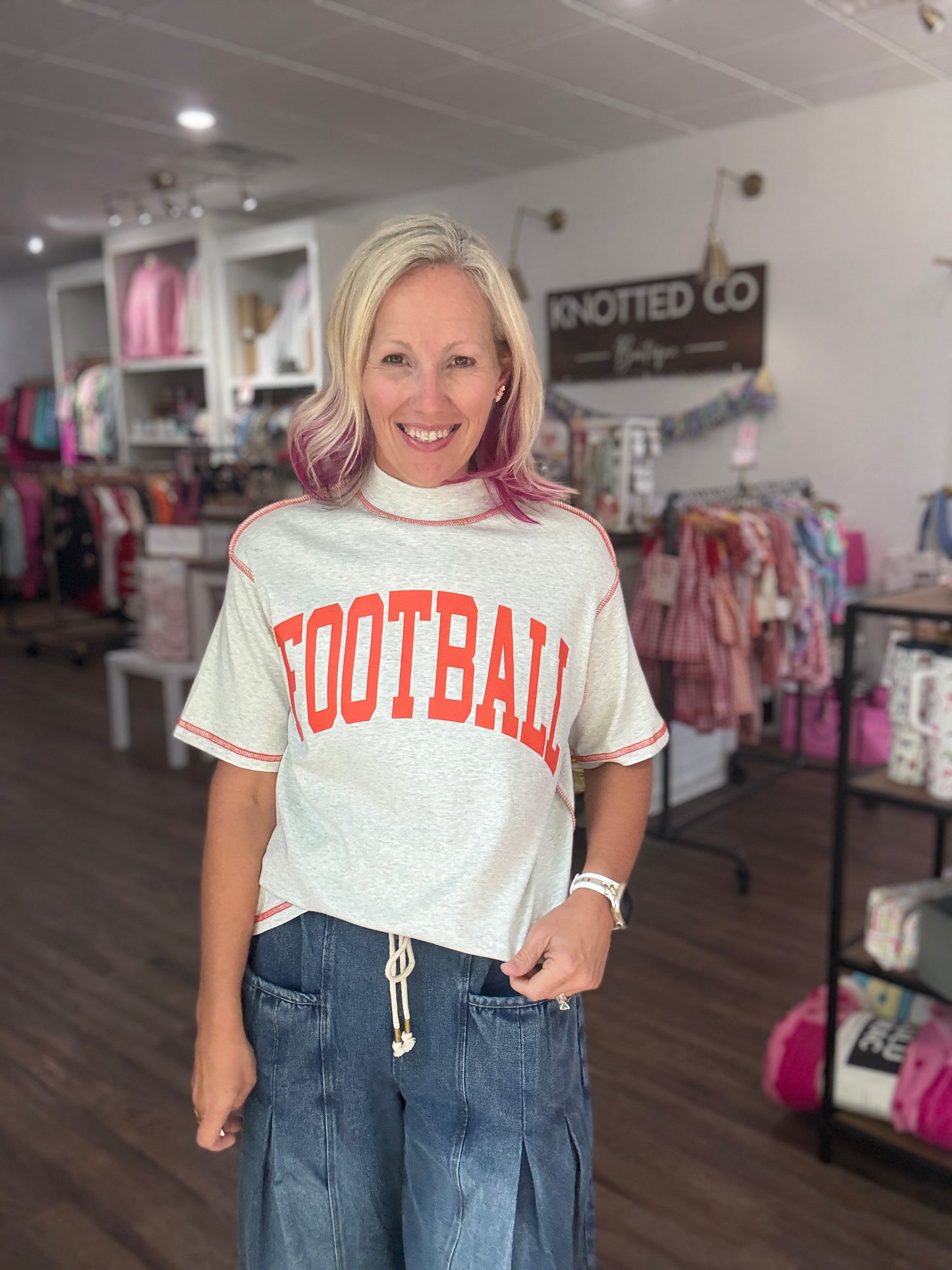 Here for the Football Tee