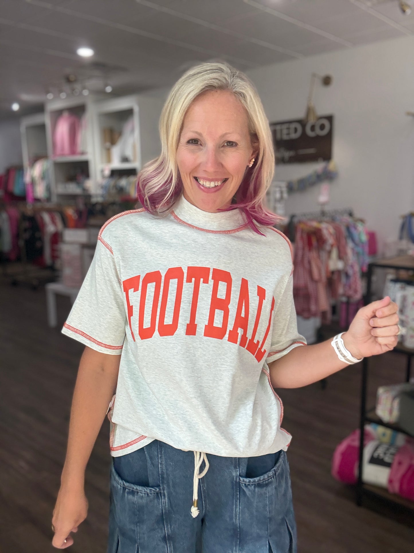 Here for the Football Tee