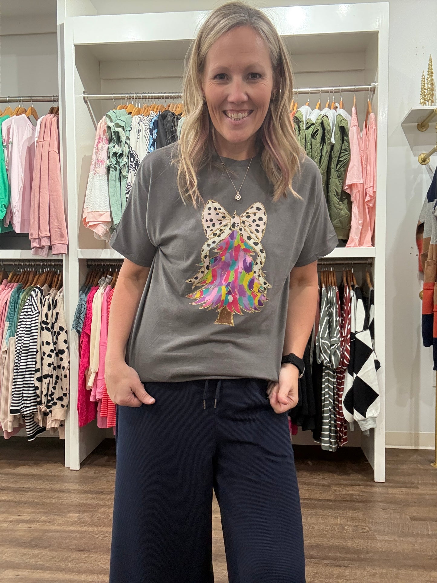 Leopard Bow Tree Tee