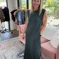 Dream Butter Knit Dress- Forest Green
