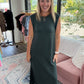 Dream Butter Knit Dress- Forest Green