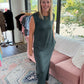 Dream Butter Knit Dress- Forest Green