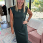 Dream Butter Knit Dress- Forest Green