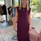 Dream Butter Knit Dress- Rich Wine