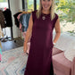 Dream Butter Knit Dress- Rich Wine