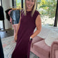 Dream Butter Knit Dress- Rich Wine