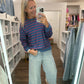 Navy & Stripe Criss Cross