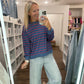 Navy & Stripe Criss Cross