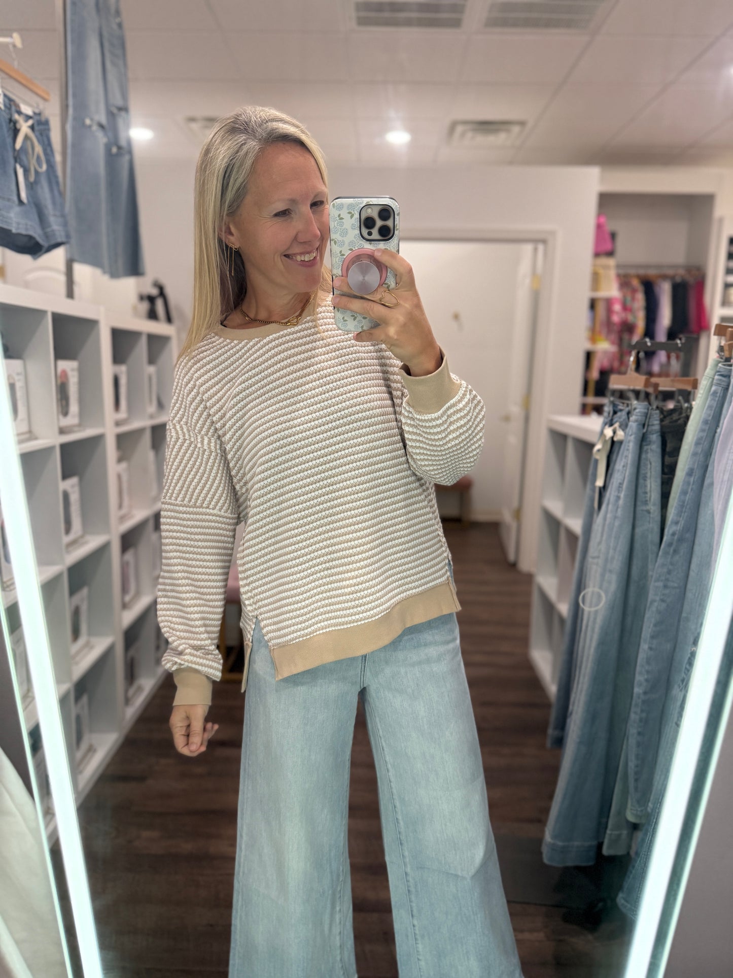 Cappuccino Striped Top