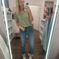Wide Leg Cuff Jean