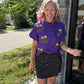 Sideline Sparkle Top- Purple