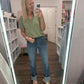 Wide Leg Cuff Jean