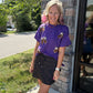 Sideline Sparkle Top- Purple