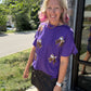 Sideline Sparkle Top- Purple