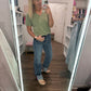 Wide Leg Cuff Jean
