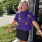Sideline Sparkle Top- Purple