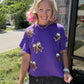 Sideline Sparkle Top- Purple