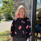Red & Black Football Sweatshirt