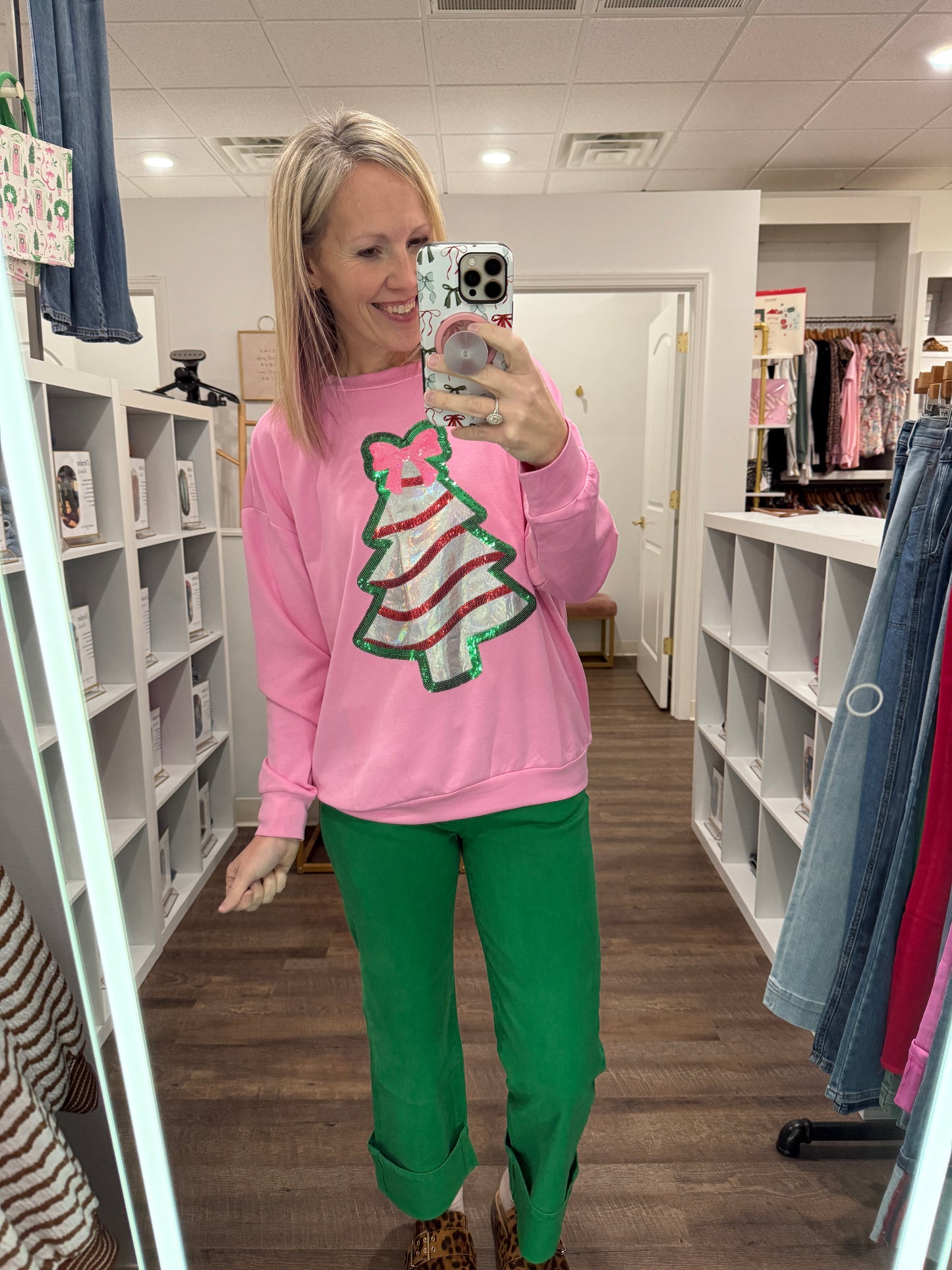 Kelly Green Pop Jeans