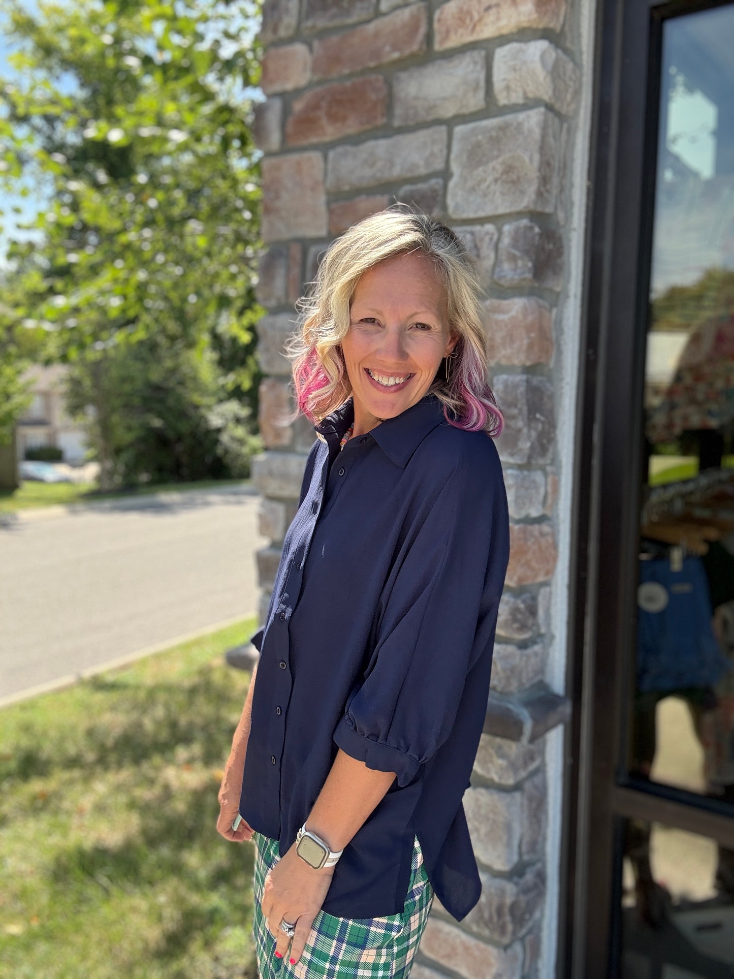 Sutton Top- Navy