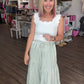 Sage Stripe Maxi Skirt