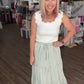 Sage Stripe Maxi Skirt