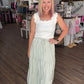 Sage Stripe Maxi Skirt