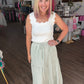 Sage Stripe Maxi Skirt