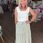 Sage Stripe Maxi Skirt