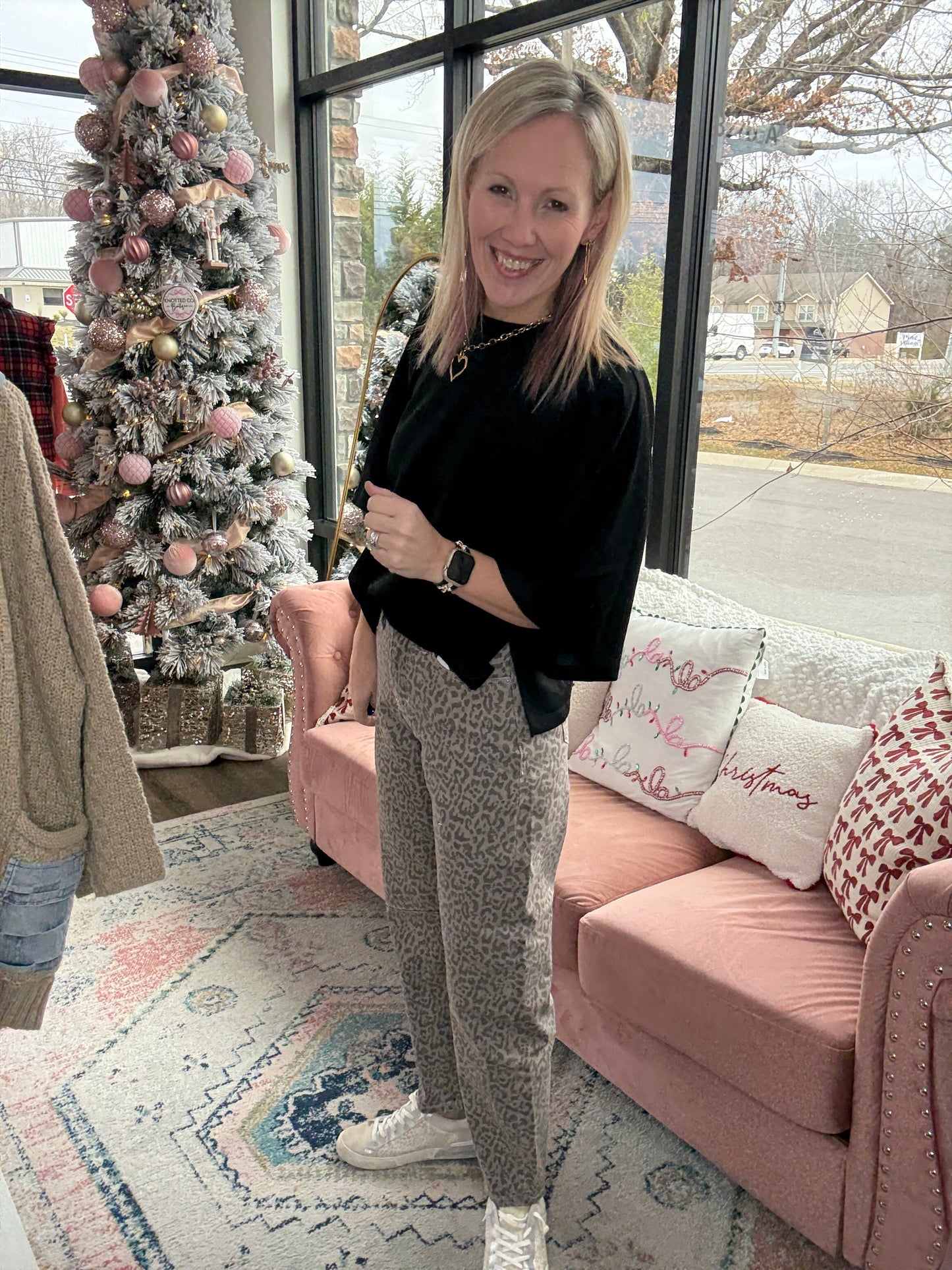 Ashwood Leopard Barrel Jean