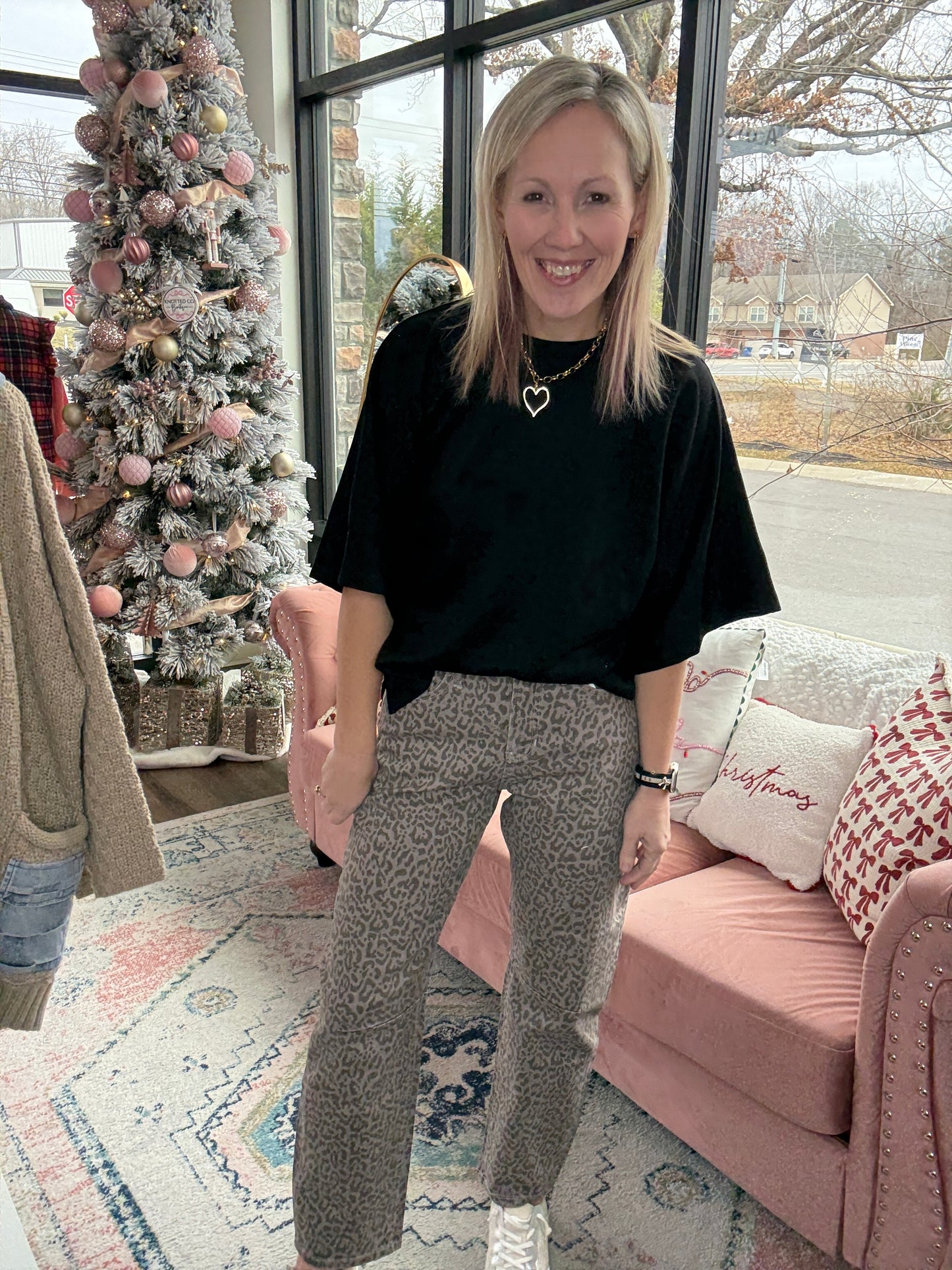 Ashwood Leopard Barrel Jean