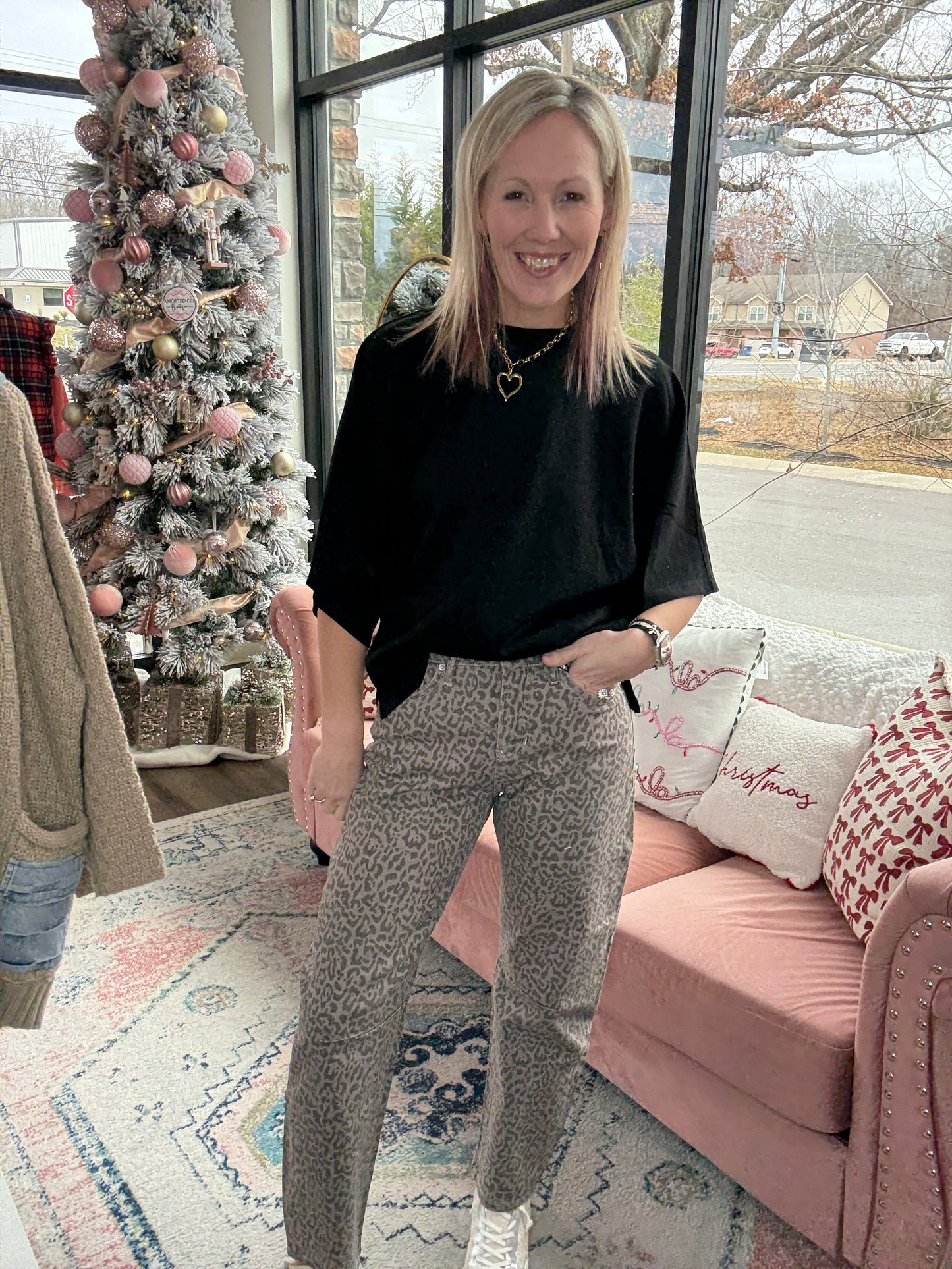 Ashwood Leopard Barrel Jean