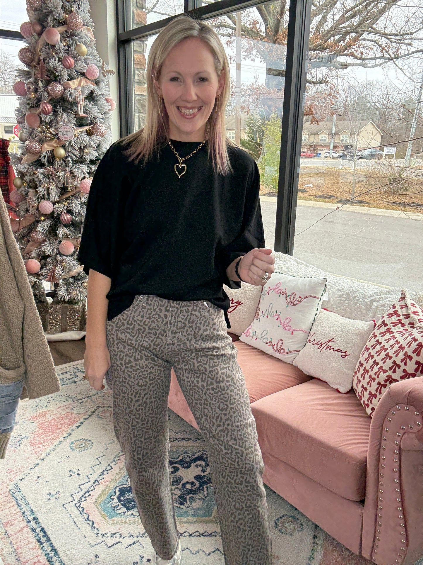 Ashwood Leopard Barrel Jean