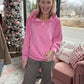 On the Go Luxe Pullover- Pink