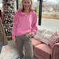 On the Go Luxe Pullover- Pink