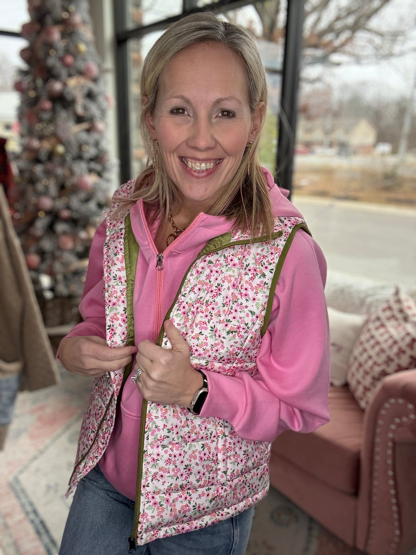 On the Go Luxe Pullover- Pink