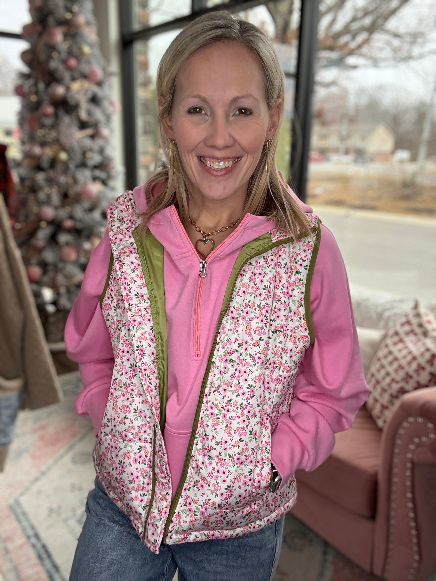 On the Go Luxe Pullover- Pink