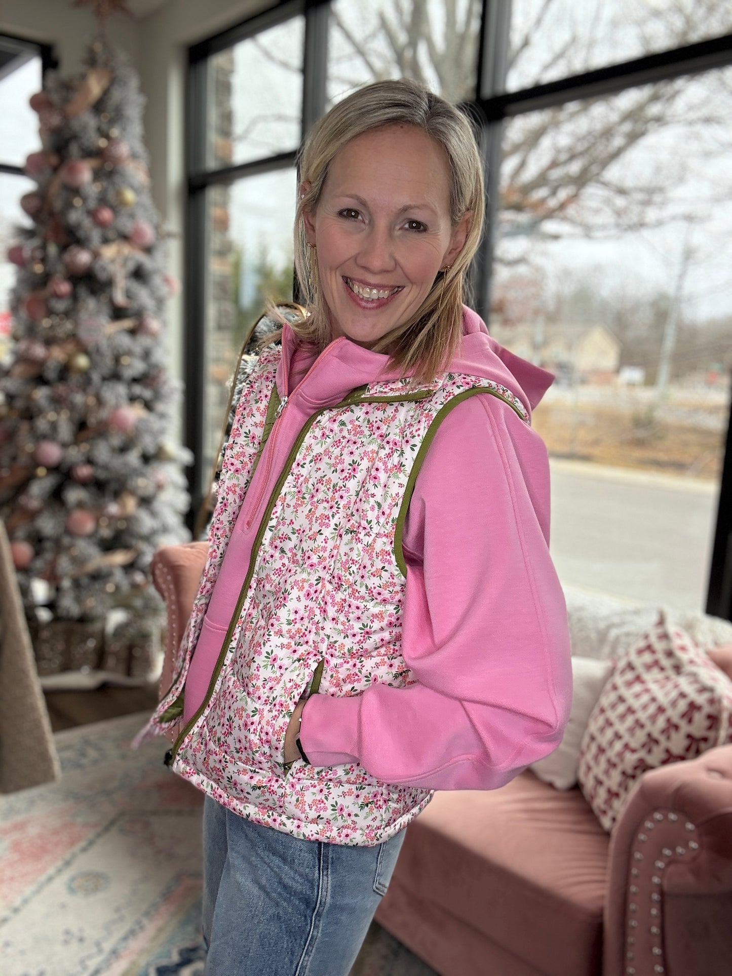 On the Go Luxe Pullover- Pink