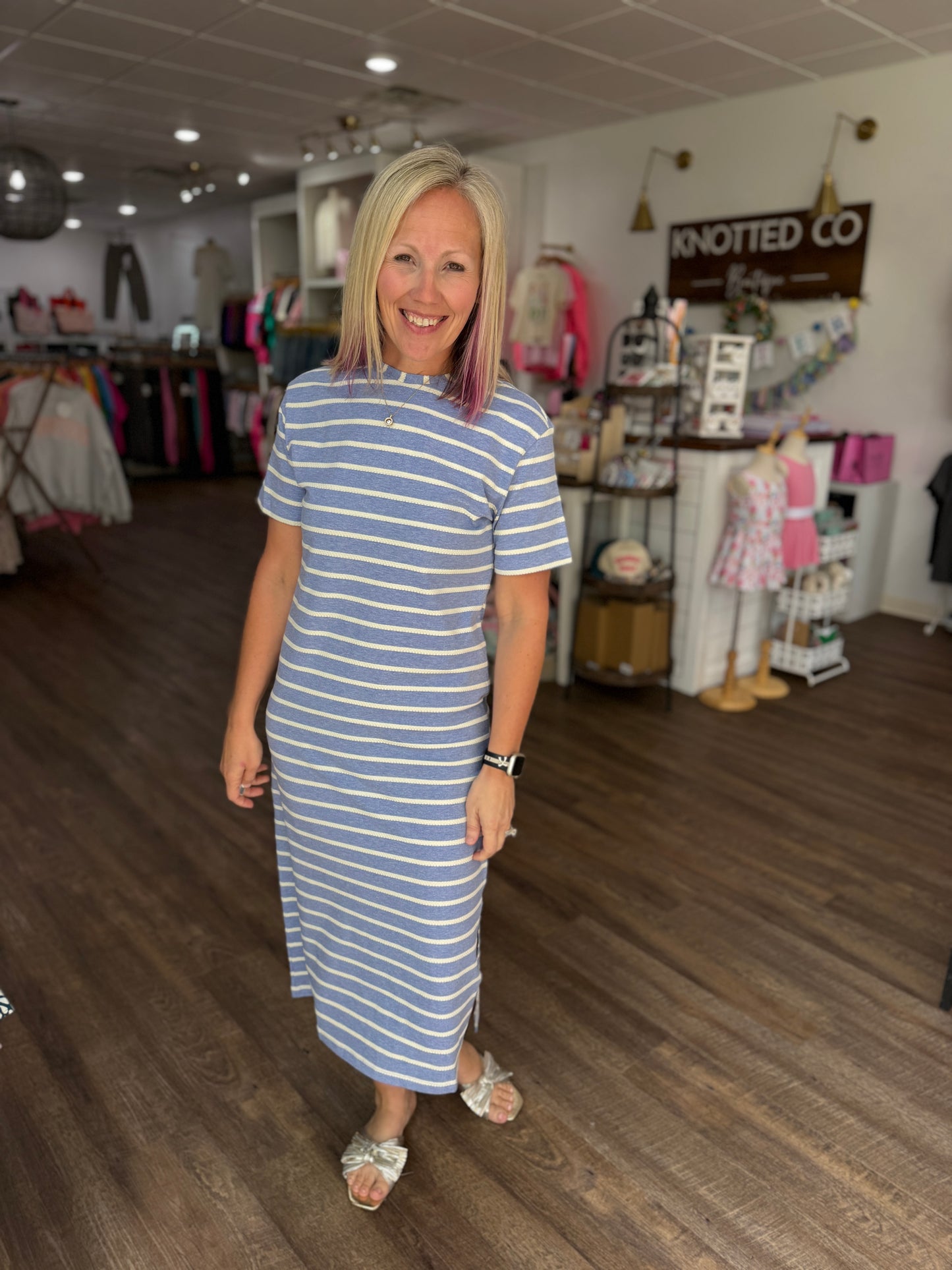 Everyday Ease Dress- Vista Blue