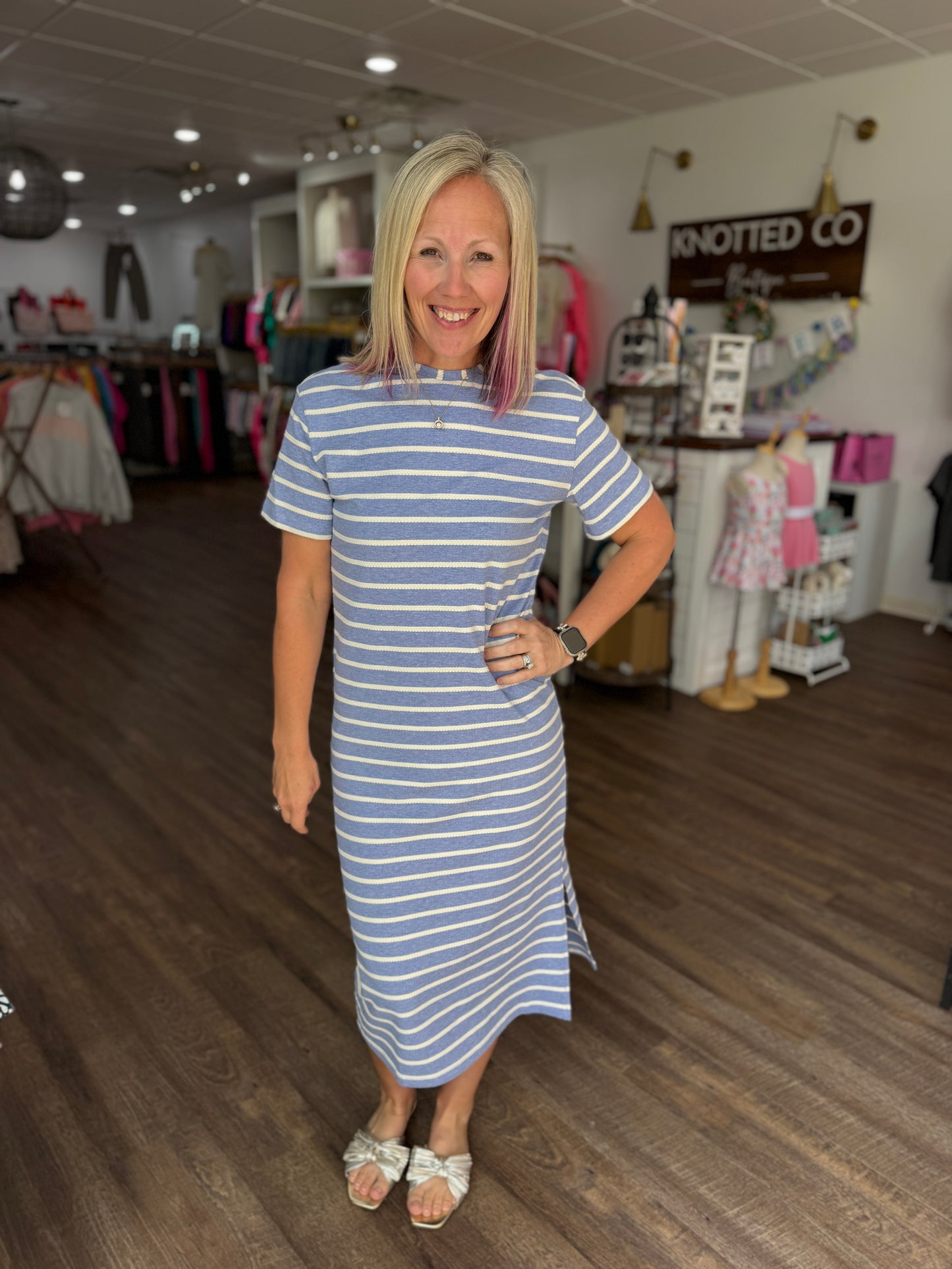 Everyday Ease Dress- Vista Blue