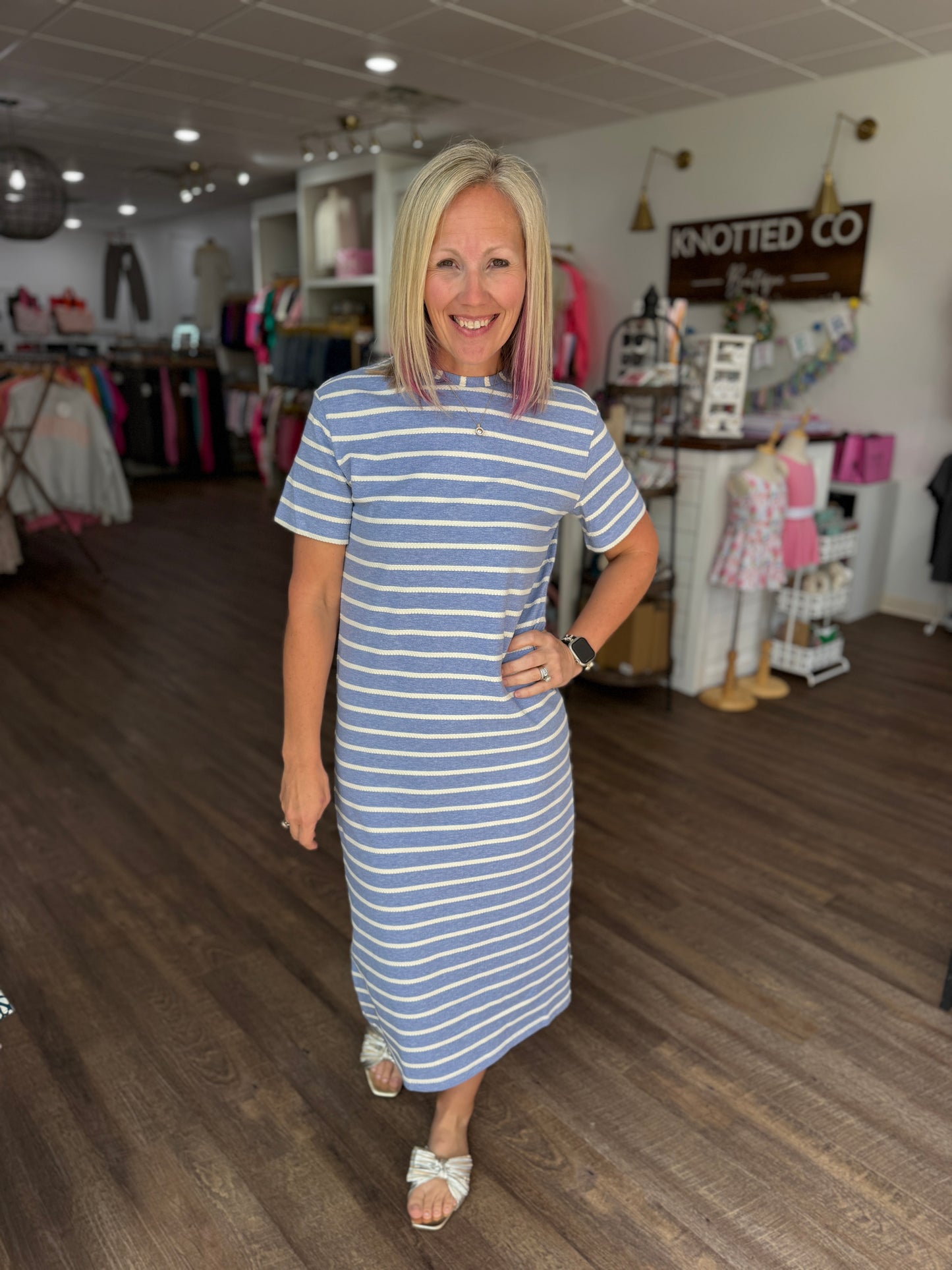 Everyday Ease Dress- Vista Blue