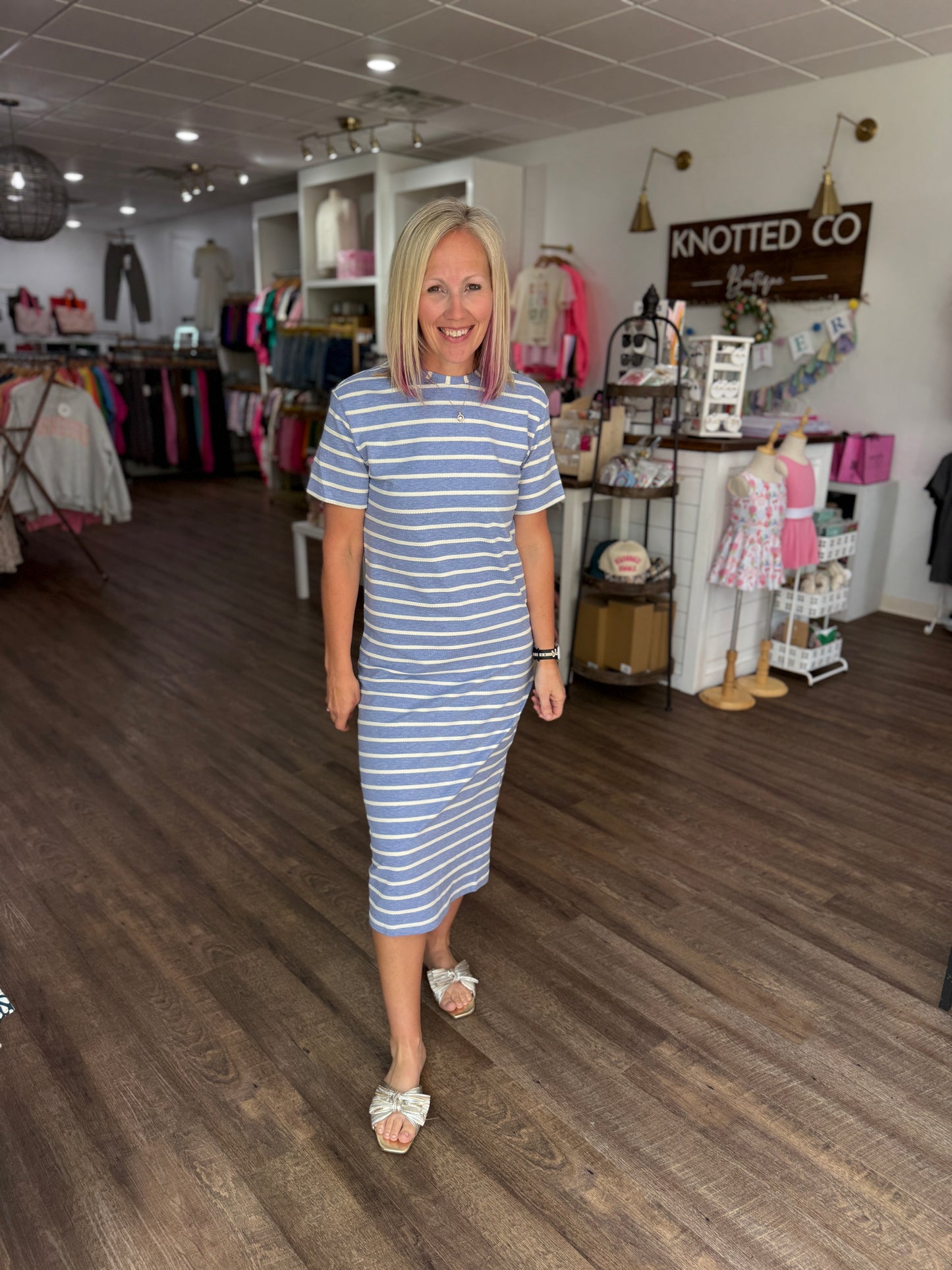 Everyday Ease Dress- Vista Blue