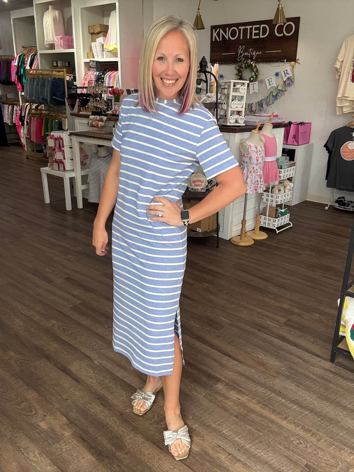 Everyday Ease Dress- Vista Blue