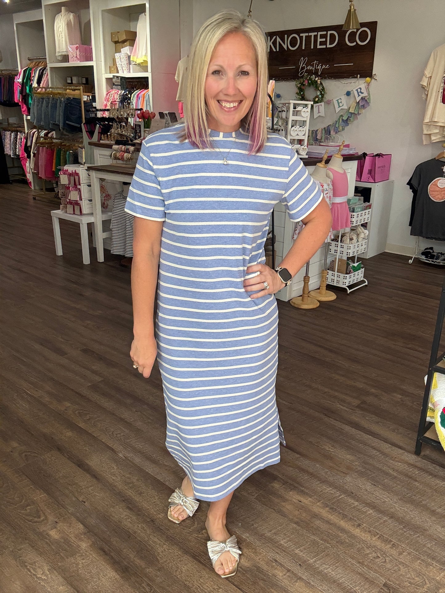 Everyday Ease Dress- Vista Blue