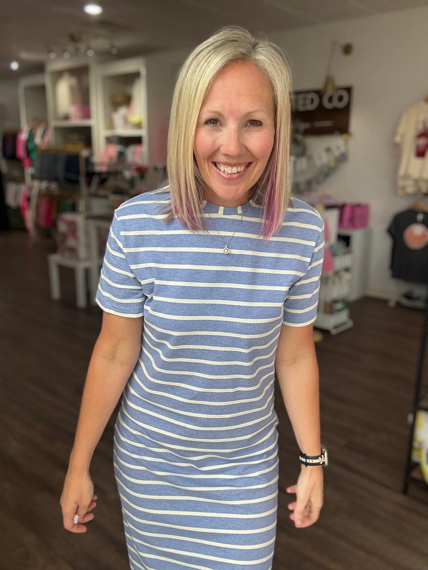 Everyday Ease Dress- Vista Blue