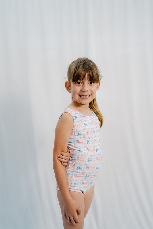 Patriotic Flags Swimsuit (2,4)