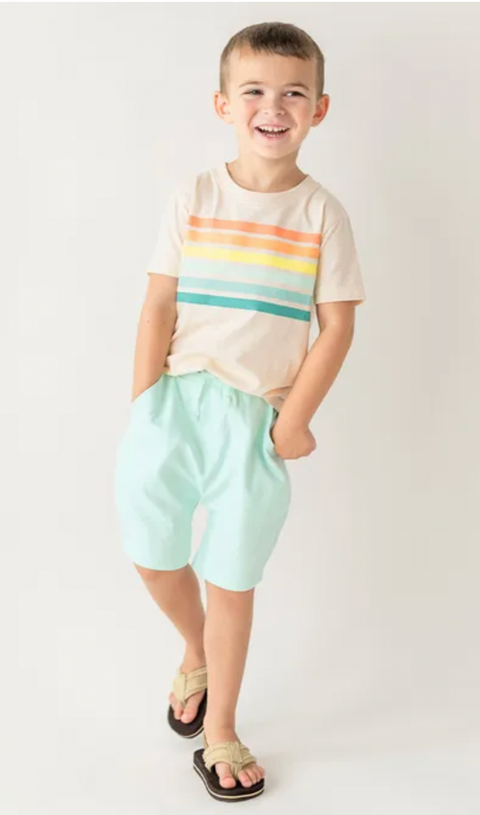 Aqua Blue Jogger Shorts