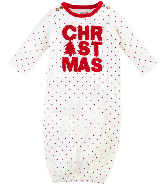 1st Christmas Sleeper Gown Set