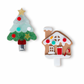 Tree & Gingerbread House Clips