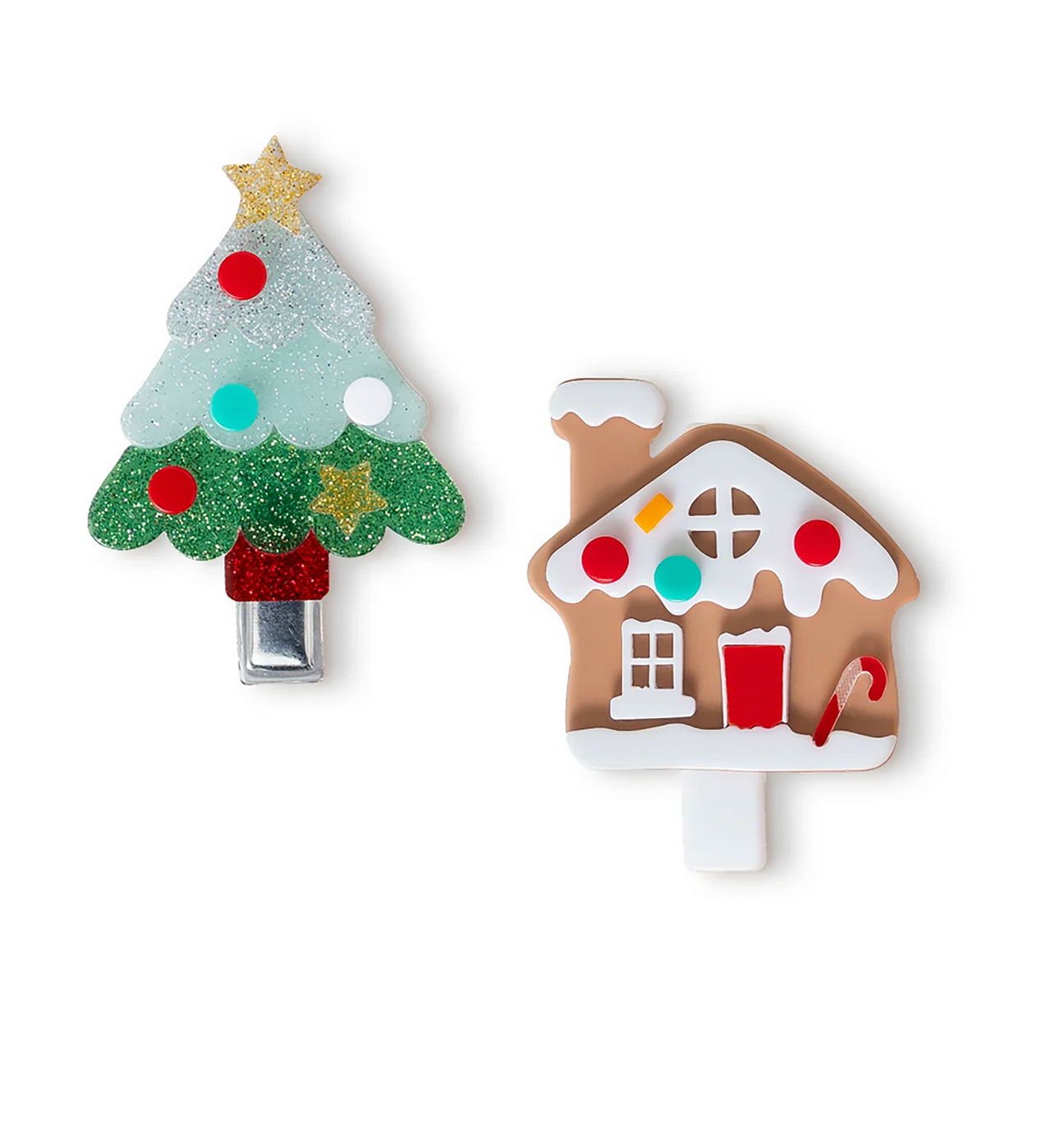 Tree & Gingerbread House Clips